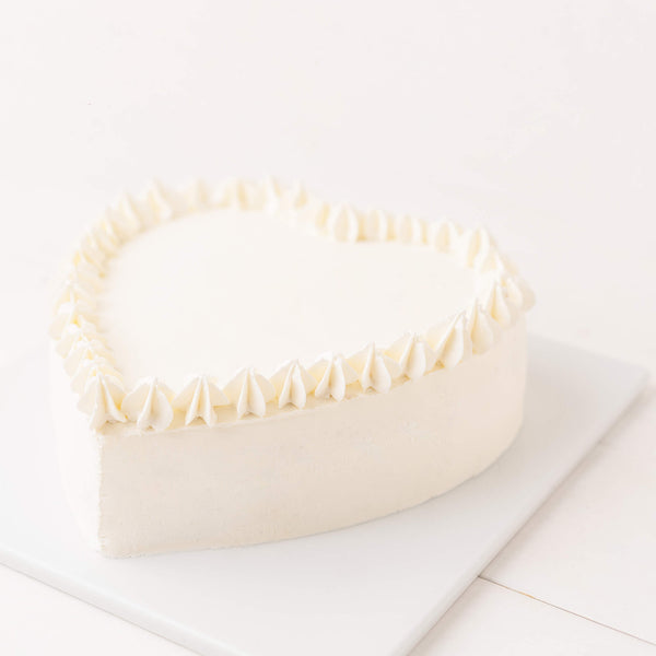 Bolo coração branco estrelinhas